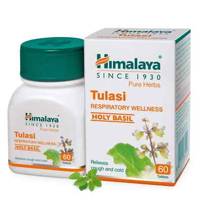6 X Tulasi By Himalaya best for cough and cold 60 tablets FREE SHIP EXP 2026