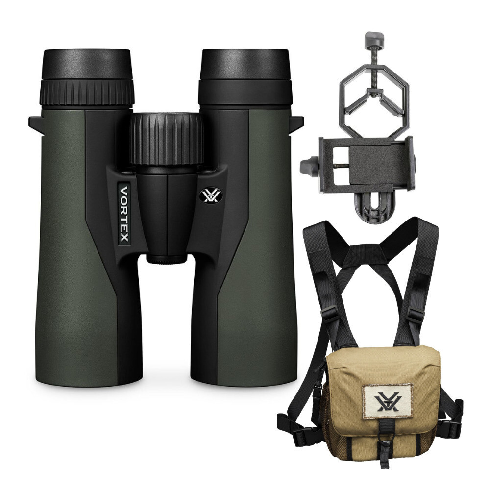 Бинокль Vortex 8x42 Crossfire HD со стеклопакетом Haness и адаптером для смартфона