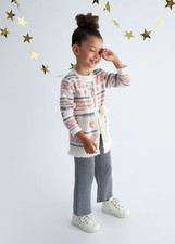 KF4093 MAGLIA APERTA LIU JO GIRL CARDIGAN CON CINTURA BAMBINA KID KIDS SHIRT