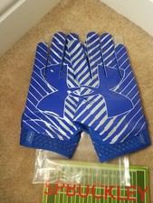 UA UNDER ARMOUR SPOTLIGHT XXL RECEIVER FOOTBALL GLOVES, 1309921-400, BLUE