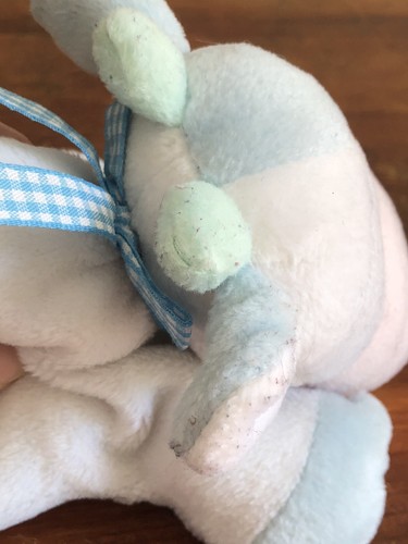 White, Blue & Pink COW 8” Beanbag Plush Stuffed Toy by Soft Dreams - Picture 5 of 8