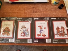 Vintage Lot Of 4 Janlynn Designs For The Needle Counted Cross Stitch Kits NEW