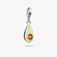 Thomas Sabo Charm AnhäNger Avocado 925 Silber Stein Braun Kaltemail 2214-691-7