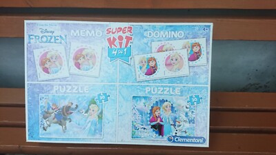 Super Kit 4 in 1 - Frozen - 2 Puzzles + Memo + Domino, Neuwertig 