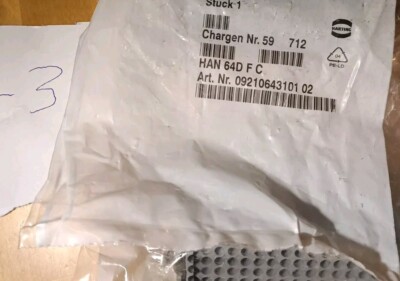 2 Stück Harting HAN 64D F-C Buchseneinsatz 09210643101 in OVP