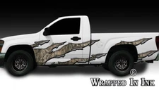 Truck Side Graphics Rocker Panel Ripped Metal Skull Camouflage Camo 01