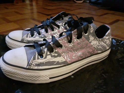 Converse All Star da donna, grigie e rosa, taglia 38 (24,5 cm) | eBay