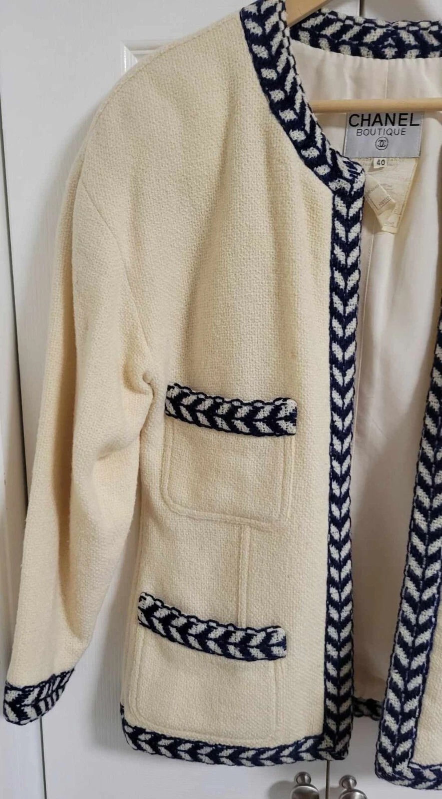 Giacca intrecciata Chanel anni '90 taglia 40