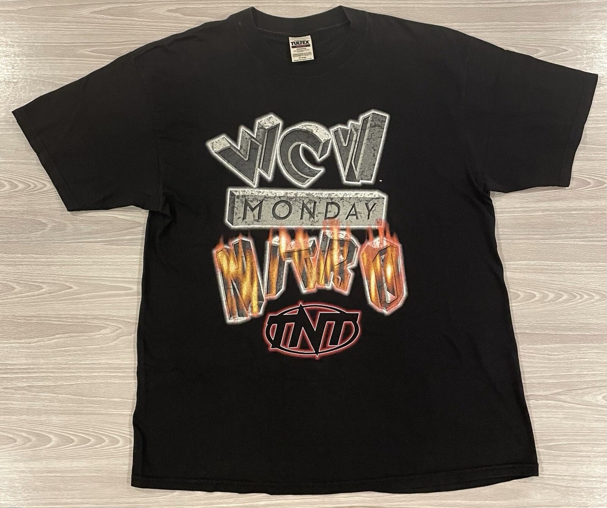 Vintage 90s WCW Monday TNT Nitro Tour RAW WWF Wrestling T-Shirt