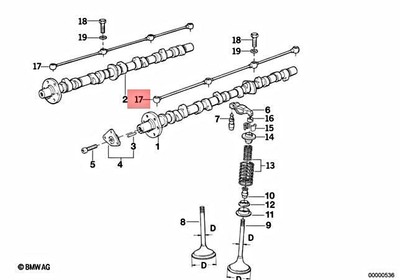 Genuine BMW E31 E32 Coupe Sedan Camshaft Oil Pipe OEM 11421718515 
