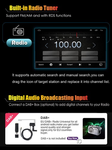 Android Auto Autoradio Navigation USB BT Wireless Carplay für Ford Ranger DAB+ - Picture 16 of 23