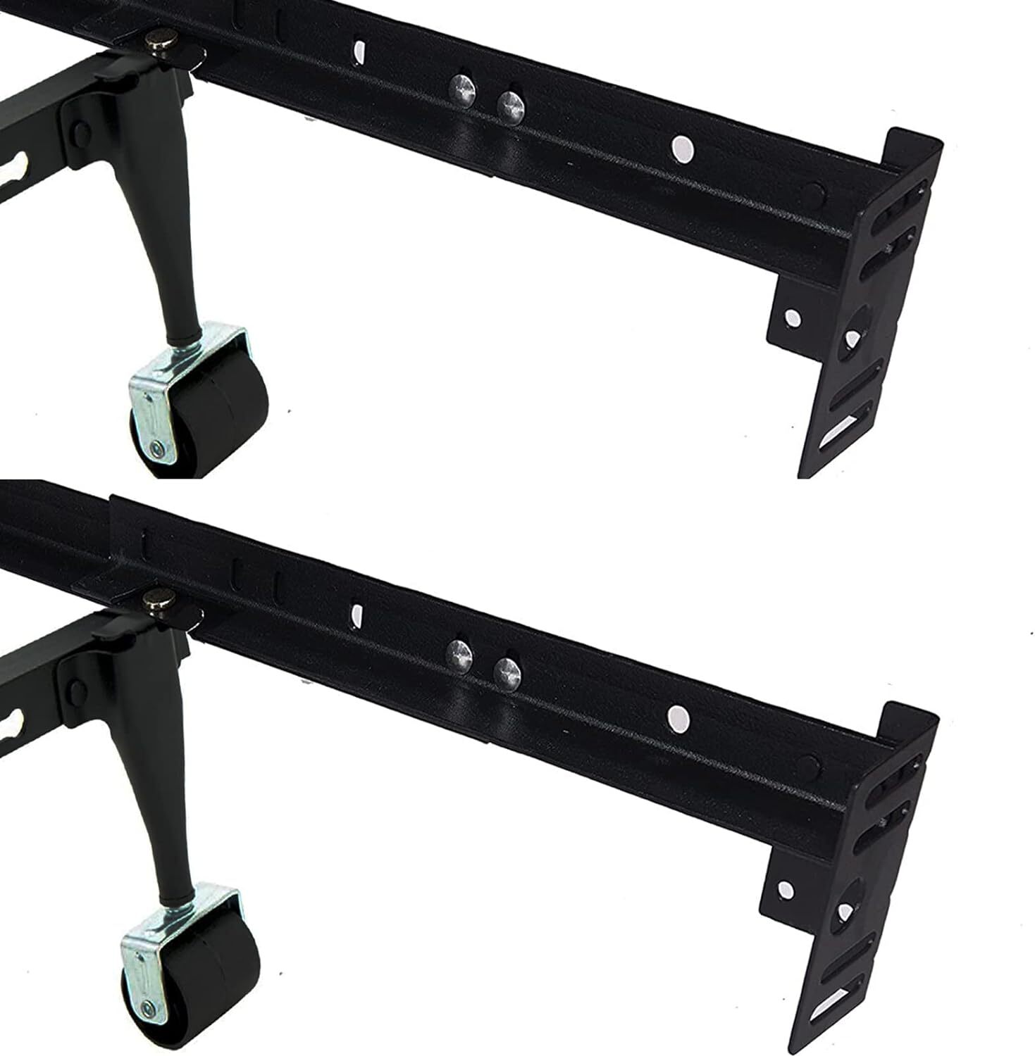 Extend your bed frame with durable ironwork bolt-on footboard extension brackets attachment kit-image