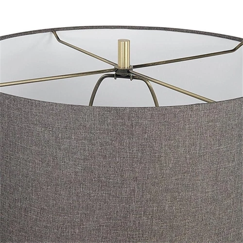 Uttermost Citadel Contemporary Marble Iron and Fabric Table Lamp - Elegant White - Picture 6 of 8