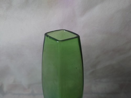 Green Cased Glass Bud Vase - Picture 2 of 5
