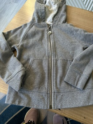 Crewcuts Miles Of Smiles Gray Zip Up Hoodie 4/5