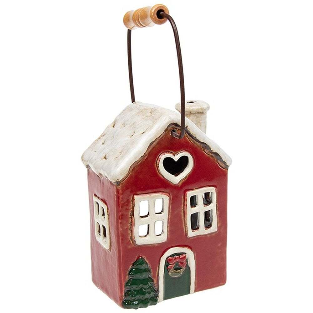 Village Pottery Xmas Heart Lantern Tealight Holder - Small 315287