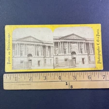 Louvre Museum Colonnade Paris France Stereoview Charles Gaudin c1870s Y3136
