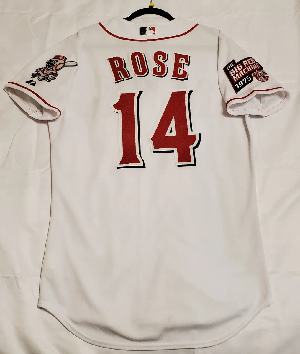 Authentic Majestic 56 3XL CINCINNATI REDS PETE ROSE ON FIELD