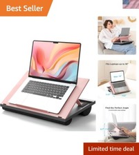 Adjustable Lap Desk - with 8 Adjustable Angles  Dual Cushions Laptop Stand f...