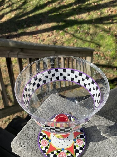 Pr. Artland Glass “Meredith Rose” Hand Painted Champagne Tall Sherbet Goblets - Picture 5 of 7