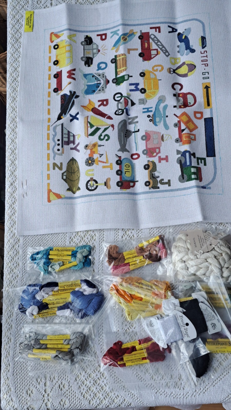 Needlepoint INC San Francisco Canvas Needlepoint kit "Kids Alphabet