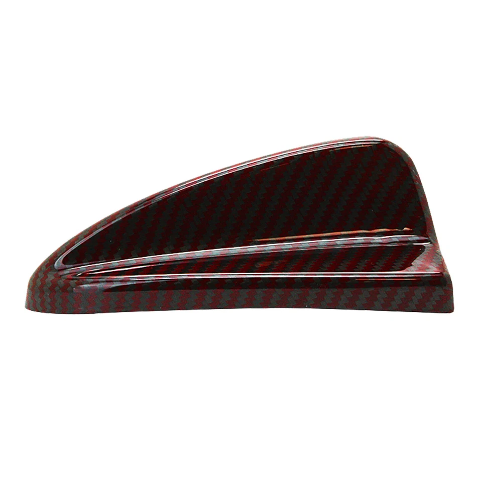 Cubierta de antena de aleta de tiburón de techo de fibra de carbono roja universal decoración ficticia Foto 3 de 4