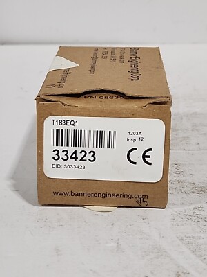 Sensore Fotoelettrico Banner T183EQ1, 20-250VAC, 50/60Hz, Nuovo Eccedenze, 33423