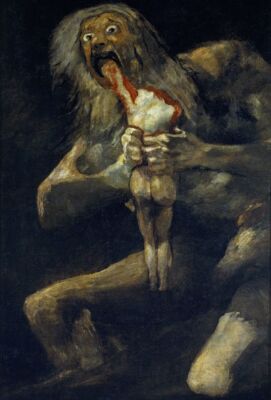 Saturn Devouring His Son, Goya Vintage Print Poster Wall Art Picture A3 A4 A5