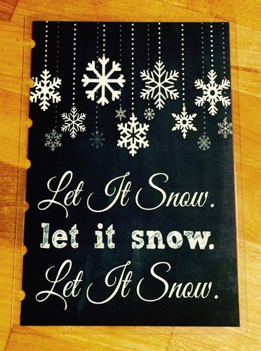 Juego de 4 fundas de vacaciones Let it Snow Chalkboard Snow Flake con MINI Happy Planner - Imagen 5 de 6