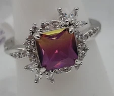Bomb Party 'PURE BLISS" RBP#3669  SIZE 9  PURPLE YELLOW BI COLOR TOURMALINE  NEW