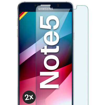 2x Echt Glas für Samsung Galaxy Note 5 Panzerfolie Handy Premium Displayschutz