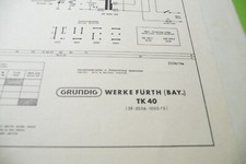 Circuit Diagrams-Schaltpläne pour Grundig TK 40, Original