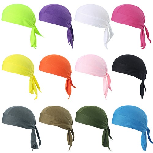 Head Wrap Do-Rag Bandana Scarf Motorcycle Biker Dew Doo Head Cover Skull Cap - Picture 2 of 26