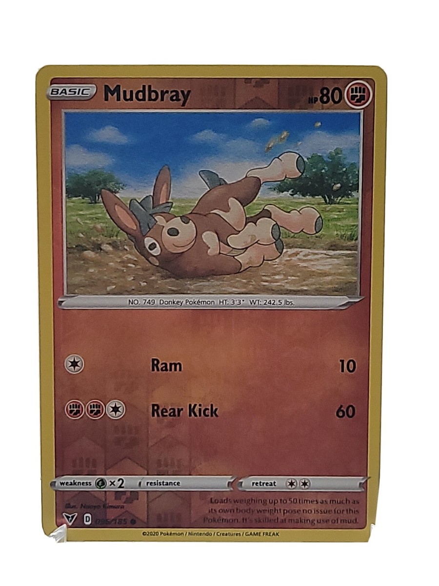mudbray pokemon card value Mudbray 096/185 Pokemon Vivid Voltage Reverse Holo Fighting New Fresh