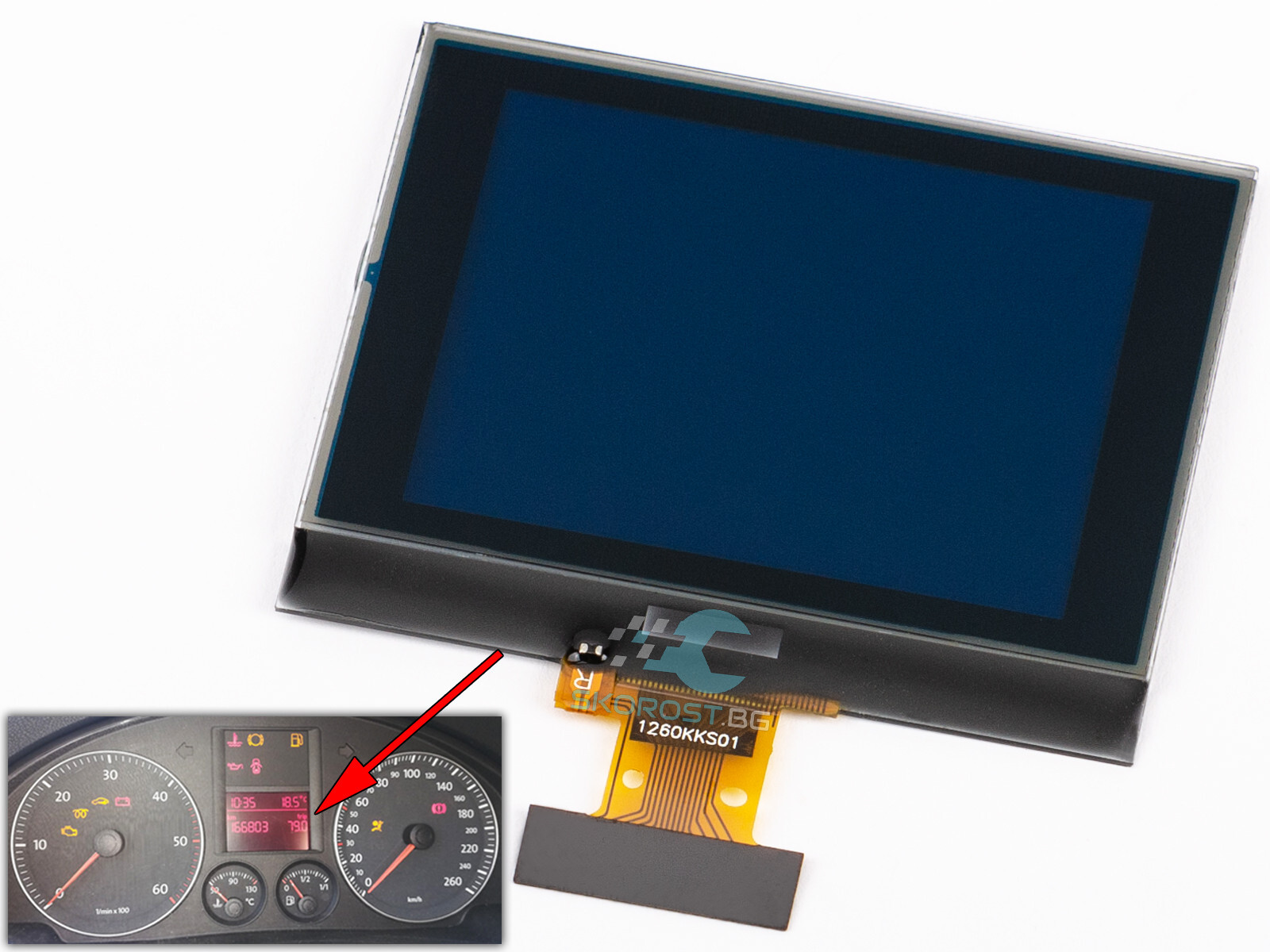 Écran LCD à haut contraste pour compteur de Passat et Tiguan