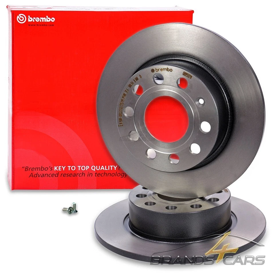 BREMBO BREMSSCHEIBEN +BELÄGE HINTEN FÜR AUDI A3 SEAT LEON SKODA YETI VW GOLF 6 - Bild 2 von 4