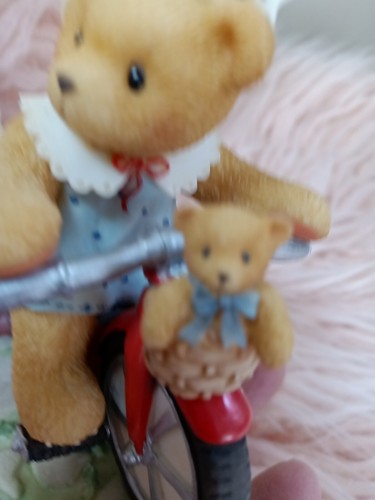 Cherishes Teddies 1999 LOTJE Sunday Morning Ride Red Bicycle Basket Food Flowers - Picture 6 of 24