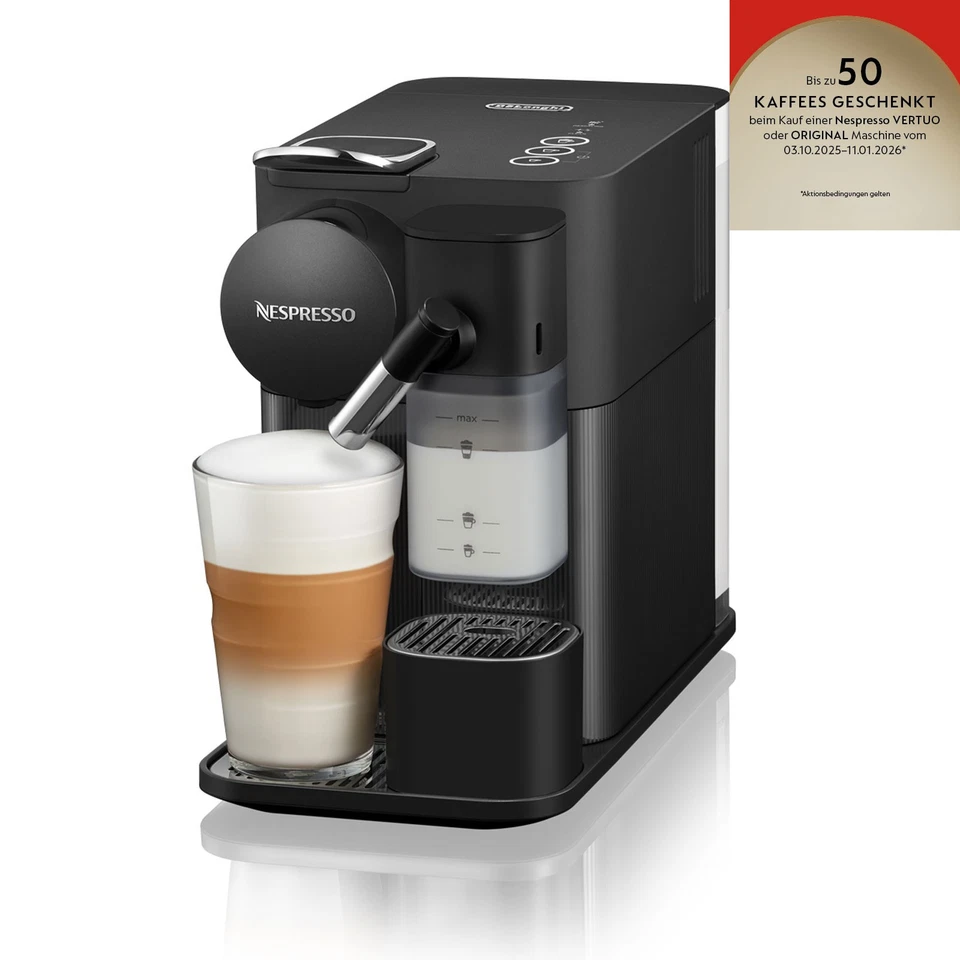 DeLonghi Lattissima One EN 510.B Nespresso Kapselmaschine Kaffeemaschine schwarz
