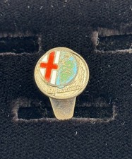 Vintage Alfa Romeo Enamel Lapel Pin Badge Lorioli Milano Italy 1950s 60s Auto