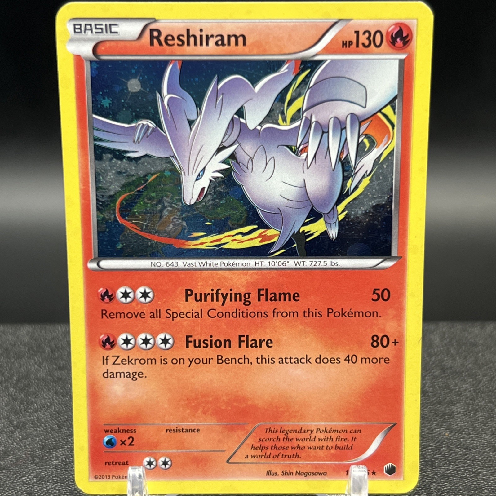 Reshiram 17/116 Cosmos Holo Rare BW Plasma Freeze Pokemon Card