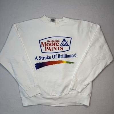 Vintage Benjamin Moore Stroke Of Brilliance Sweatshirt Sz L Maine Paint Service