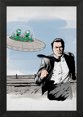 Alien Attack Gerahmtes Wandbild Poster Leinwanddruck Bild