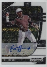 2020 Panini Prizm Draft Picks White Donut Circle 47/50 Ed Howard Auto 0vd2