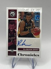 2021-22 Panini Chronicles Draft Picks -Chronicles Rookie Signatures RaiQuan Gray