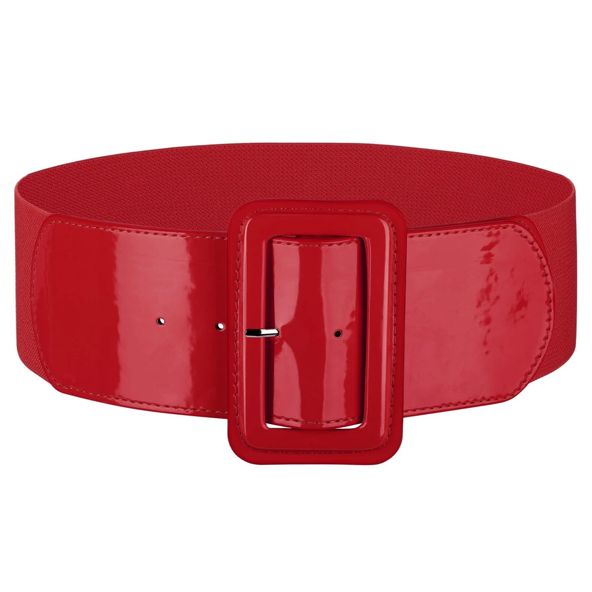 Red Elastic Wide Belts for Women for sale | eBay display picture 2