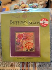 Mill Hill Buttons Beads Autumn Series MH14-0203 Fall Blooms Cross Stitch Kit NEW