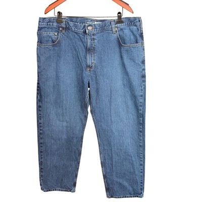 Carhartt Relaxed Fit Blue Jeans Mens 42x30 Medium Wash Cotton Denim BD5119-M