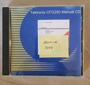 Tektronix CFG250 Manual On CD, Estate Sale Salvage