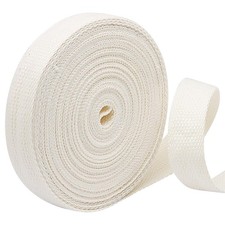 Natural Cotton Webbing Straps 12 Yards 1 Inch Polyester Weave Webbing For Sale