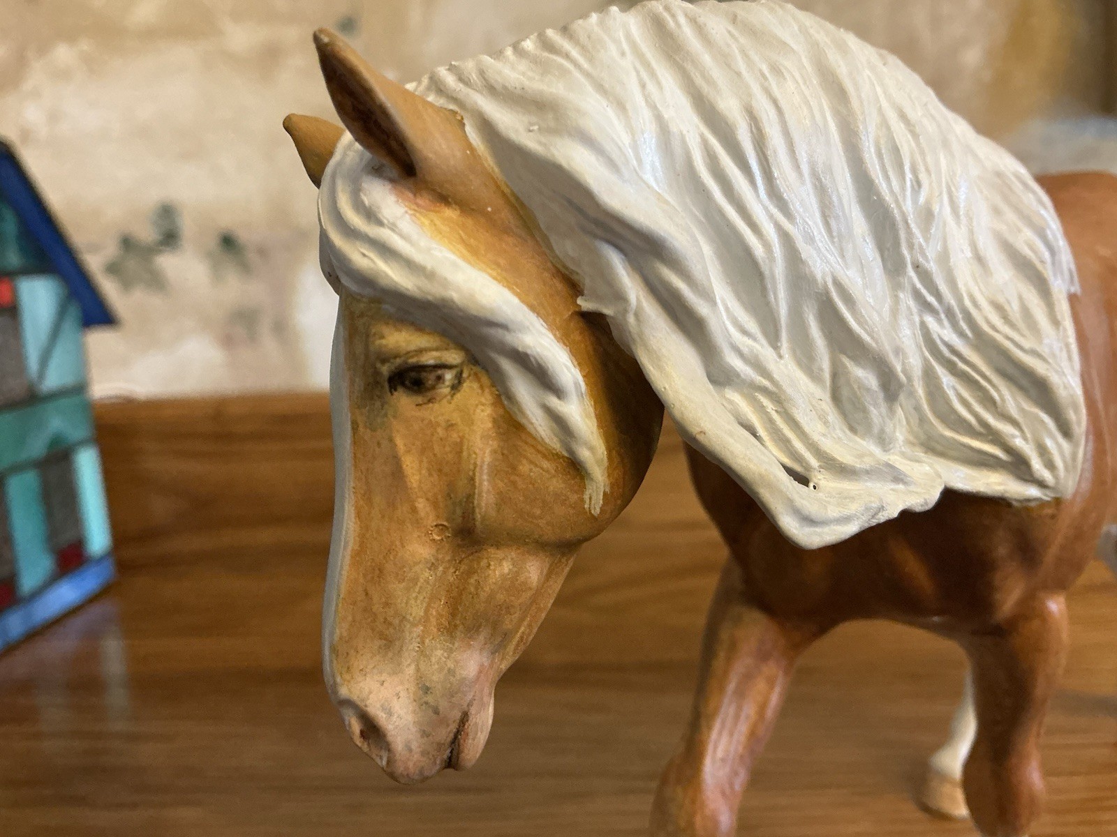 CUSTOM Breyer Dappled Palomino Pony / Horse - Artist: Jewel Nickel - 8.75” X 5”